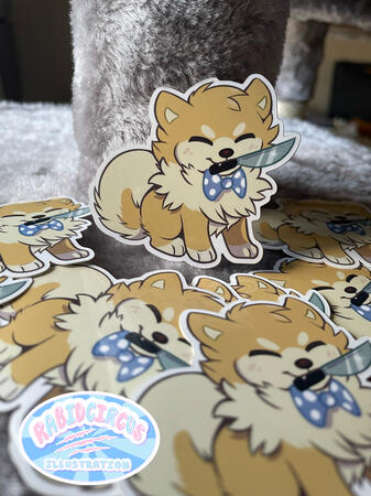 Knife Pomeranian Stickers