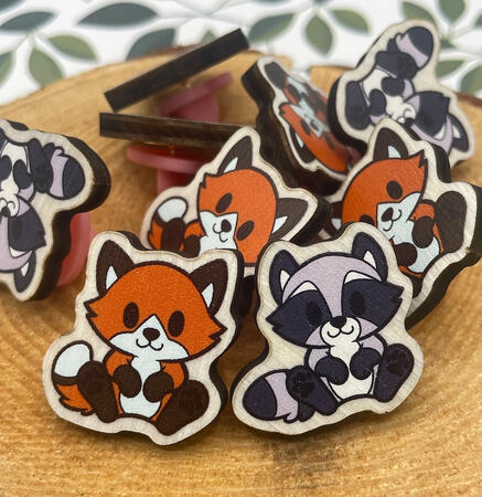 Woodland Wooden Pins