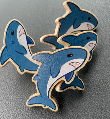 Blahaj Shark Pins