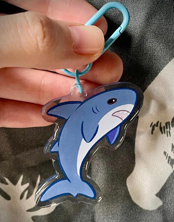 Blahaj Shark Keychain