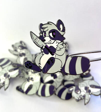 Raccoon Enamel Pins