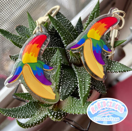 Pride Banana Keychains